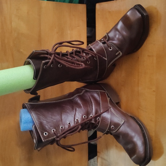 Vintage John Fluevog Earl Of Warwick Conventry Brown Size 9 Boots - Picture 3 of 12